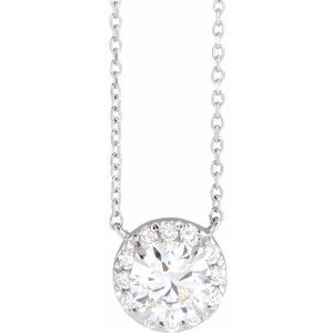 14K White 1 CTW Lab-Grown Diamond French-Set 16-18" Necklace Siddiqui Jewelers