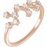 14K Rose 1/4 CTW Natural Diamond Sagittarius Constellation Ring Siddiqui Jewelers