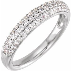 14K White 1/2 CTW Lab-Grown Diamond Ring Siddiqui Jewelers