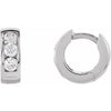 14K White 1/3 CTW Natural Diamond 10 mm Hinged Hoop Earrings Siddiqui Jewelers