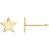 14K Yellow 6.2 mm Star Friction Post Earring Siddiqui Jewelers