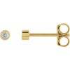 14K Yellow .025 CT Natural Diamond Micro Bezel Single Stud Earring Siddiqui Jewelers