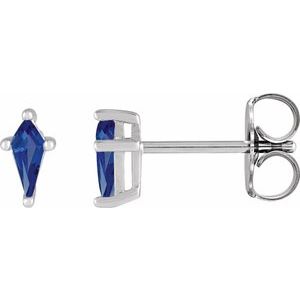 Sterling Silver Lab-Grown Blue Sapphire Earrings Siddiqui Jewelers