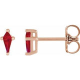 14K Rose Lab-Grown Ruby Earrings Siddiqui Jewelers