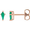 14K Rose Lab-Grown Emerald Earrings Siddiqui Jewelers