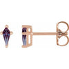 14K Rose Lab-Grown Alexandrite Earrings Siddiqui Jewelers