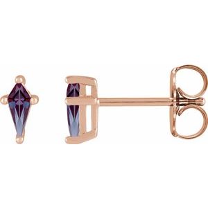 14K Rose Lab-Grown Alexandrite Earrings Siddiqui Jewelers