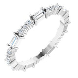 14K White 1/2 CTW Natural Diamond Eternity Band Size 7 Siddiqui Jewelers