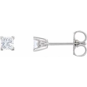 14K White 5/8 CTW Natural Diamond Earrings
 Siddiqui Jewelers