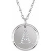 Sterling Silver .08 CTW Natural Diamond Posh Mommy¬Æ Initial A 18" Necklace Siddiqui Jewelers