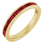 14K Yellow Natural Ruby Stackable Ring Siddiqui Jewelers