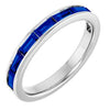 14K White Lab-Grown Blue Sapphire Stackable Ring Siddiqui Jewelers