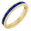14K Yellow Natural Blue Sapphire Stackable Ring Siddiqui Jewelers