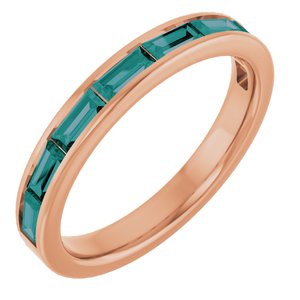 14K Rose Lab-Grown Alexandrite Stackable Ring Siddiqui Jewelers