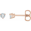 14K Rose Natural Blue Sheen Moonstone Earrings Siddiqui Jewelers