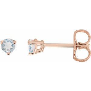 14K Rose Natural Blue Sheen Moonstone Earrings Siddiqui Jewelers