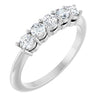 Platinum 1/2 CTW Natural Diamond Five-Stone Anniversary Band Siddiqui Jewelers