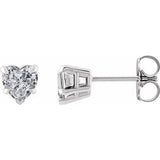 Platinum Natural White Sapphire Stud Earrings Siddiqui Jewelers