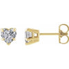 14K Yellow Natural White Sapphire Stud Earrings Siddiqui Jewelers