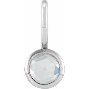 Sterling Silver 1/3 CT Rose-Cut Natural Diamond Charm/Pendant Siddiqui Jewelers