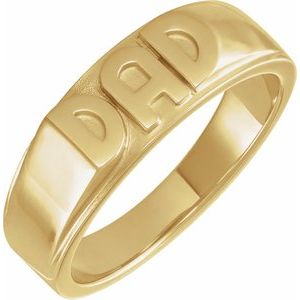 14K Yellow Dad Ring Siddiqui Jewelers