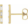 14K Yellow 1/8 CTW Natural Diamond Bar Earrings Siddiqui Jewelers