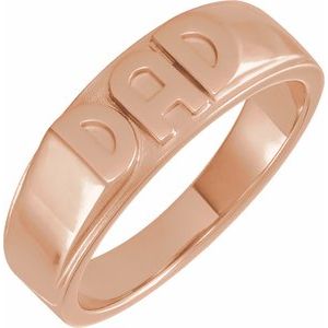14K Rose Dad Ring Siddiqui Jewelers