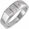 14K White Dad Ring Siddiqui Jewelers