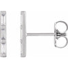 Sterling Silver 1/8 CTW Natural Diamond Bar Earrings Siddiqui Jewelers