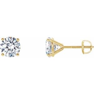 14K Yellow 1 CTW Natural Diamond Cocktail-Style Earrings Siddiqui Jewelers
