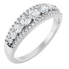 14K White 5/8 CTW Natural Diamond Graduated Anniversary Band Siddiqui Jewelers