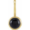 14K Yellow Natural Black Onyx Charm/Pendant Siddiqui Jewelers