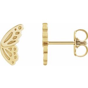 14K Yellow Right Butterfly Wing Earring Siddiqui Jewelers