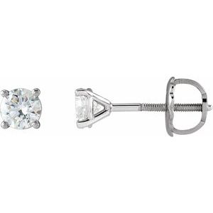 14K White 1/2 CTW Natural Diamond Cocktail-Style Earrings Siddiqui Jewelers