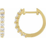 14K Yellow 1/2 CTW Natural Diamond Hinged 15.25 mm Hoop Earrings Siddiqui Jewelers