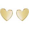 14K Yellow 6 mm Asymmetrical Heart Earrings Siddiqui Jewelers