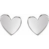 Sterling Silver 6 mm Asymmetrical Heart Earrings Siddiqui Jewelers