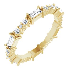 14K Yellow 1/2 CTW Natural Diamond Eternity Band Size 4 Siddiqui Jewelers