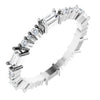 Platinum 1/2 CTW Natural Diamond Eternity Band Size 5.5 Siddiqui Jewelers