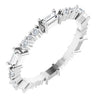 14K White 1/2 CTW Natural Diamond Eternity Band Size 6 Siddiqui Jewelers