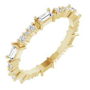 14K Yellow 1/2 CTW Natural Diamond Eternity Band Size 6 Siddiqui Jewelers