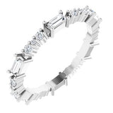 Platinum 1/2 CTW Natural Diamond Eternity Band Size 6 Siddiqui Jewelers