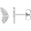 Platinum Left Butterfly Wing Earring Siddiqui Jewelers