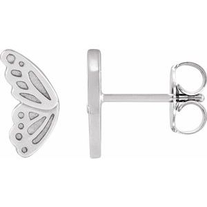 Sterling Silver Right Butterfly Wing Earring Siddiqui Jewelers