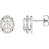 Platinum 1/2 CTW Natural Diamond Halo-Style Earrings Siddiqui Jewelers