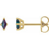 14K Yellow 4x2 mm Lab-Grown Alexandrite Earrings Siddiqui Jewelers