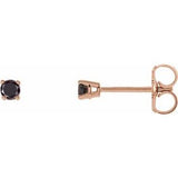 14K Rose 1/8 CTW Natural Black Diamond Stud Earrings  Siddiqui Jewelers