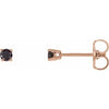 14K Rose 1/5 CTW Natural Black Diamond Stud Earrings Siddiqui Jewelers