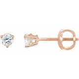 14K Rose 1/5 CTW Natural Diamond Earrings Siddiqui Jewelers