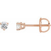 14K Rose 1/8 CTW Natural Diamond Earrings Siddiqui Jewelers